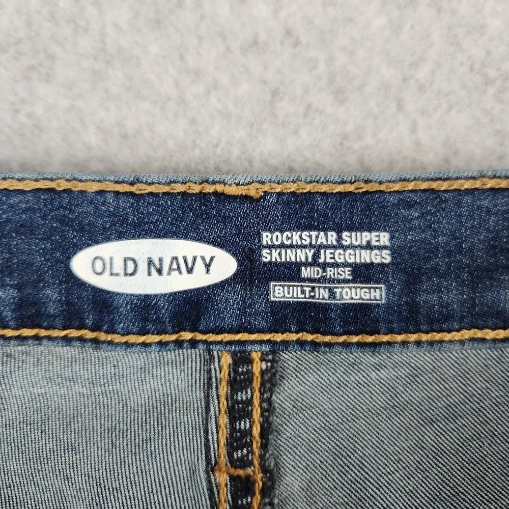 Old Navy Rockstar Super Skinny Jeggings Girl's‎ Youth 16 Dark Wash Stretch